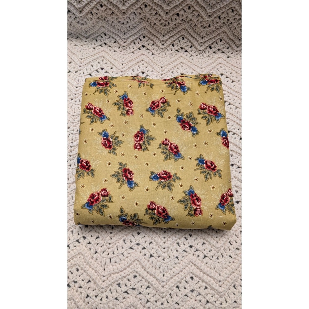 Yellow Cotton Chintz Fabric "American Spirit IV" Collection Henry Glass Fabrics